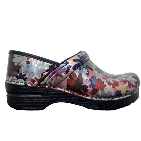Dansko New Women's Professional Clogs Boho Flower Patent size 38 - Picture 6 of 9